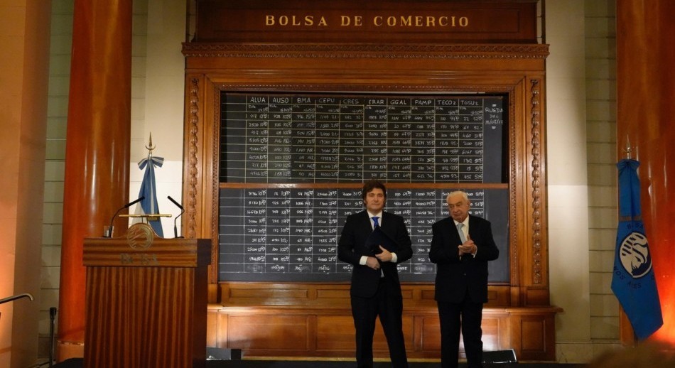 Milei en la Bolsa de Comercio de Buenos Aires: “Voy a ser reelecto”